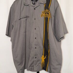 Harley-Davidson Gray Shirt with Gold Accents